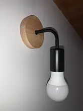 Fixtures Lighting Sconces Decorative Wall-Lamp Retro-Decor Industrial-Loft Wood Living-Room