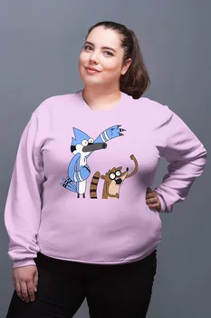 

Angemiel Wear Shrieking Mordecai And Rigby Pink Women Sweatshirts