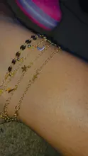 Bohemio de varias capas cuentas tobillera conjunto de moda lentejuelas estrella pulseras de tobillo para las mujeres verano playa pie joyería de la cadena tobilleras