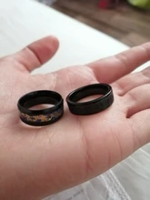 ELSEMODE-Anillo de alianza de boda de acero inoxidable, 8mm, 316L, números romanos, dorado, negro, Punk, joyería