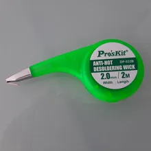 Ventosa de soldadura trenzada con rueda de pulgar, 1 Uds., dispensador, removedor de soldadura, ventosa, desoldadora
