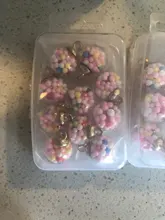 10 Uds. De bolas de cristal transparentes de 2 colores, 16mm, abalorios coloridos con caja para pulsera, collar, fabricación de joyas, bricolaje