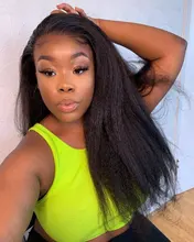 Microlinks-extensiones de cabello brasileño Afro para mujeres negras, cabello virgen 100%, con punta recta, a granel, EverBeauty