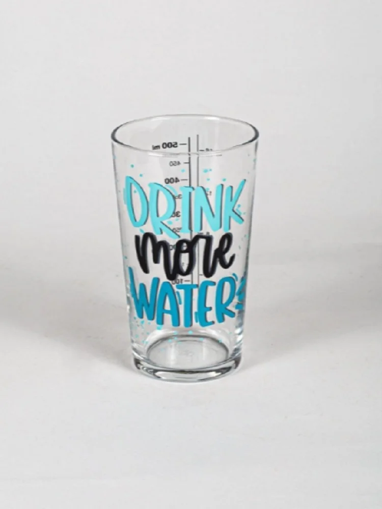 

MEASURED WATER GLASS 570 ML - DRINK MORE WATER - FROM TURKEY