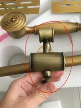 Faucet Mixer Tap Shower-Set Rainfall-Head Bathroom Brass Antique Wall-Mounted Dual-Handles