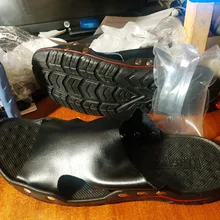 Suecos unisex para primavera y verano, zapatillas con suela blanda de PVC, antideslizante y cubierta de cuero genuino de vaca, diseño a la moda, para uso al aire libre