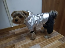 Jumpsuit Pet-Costumes Cotton-Padded Silver-Color Dogs Waterproof Winter Fashion for Hoodie