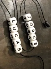 Joepada-Cuentas de silicona para dentición de bebé, accesorios para collar, mordedor de bebé, cordón de poliéster de 1,5mm, bricolaje, dijes de joyería, colgantes