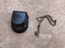 Funda trasera para Reloj clásico de bolsillo para hombre, estuche de almacenamiento, bolsita monedero, bolso con cadena