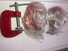 Iron Metal-Clamping Woodwork Adjust 25mm-100mm Heavy-Duty for Pads Soft-Jaw Red 1/3inch-c/W