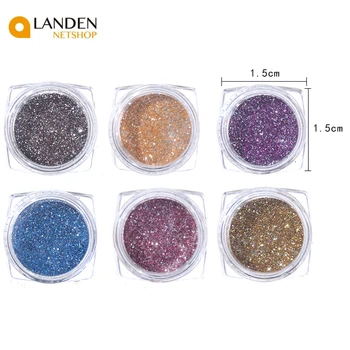 

6 Color Nail sequins laser fragrances manicure tool DIY nail art decoration powder