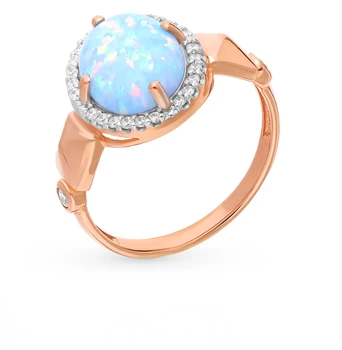 

Silver ring with cubic zirconia and sunlight plating 925