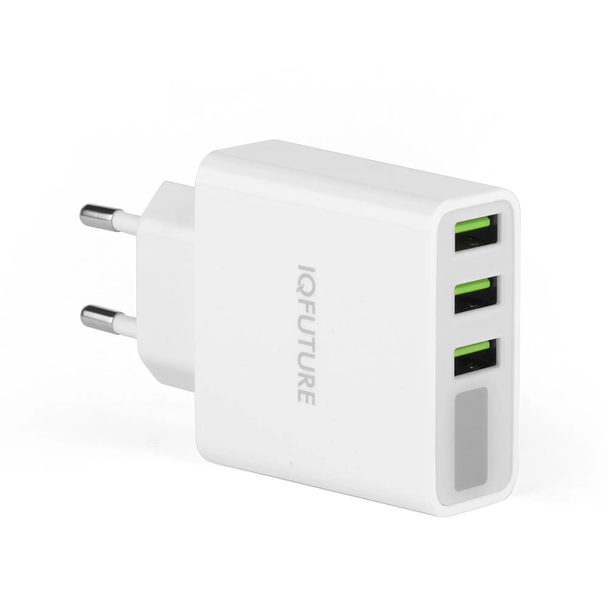 Сетевая зарядка IQFuture IQ-TA35 на 3 USB LED-экран. Белый | Электроника