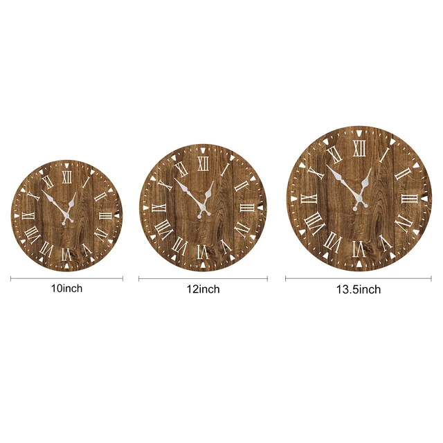Nordic Simple Wooden Wall Clock Modern Design Living Room Home Decoration Wall Hanging Clocks Home Decor Wood Wall Clock 10 inch 4