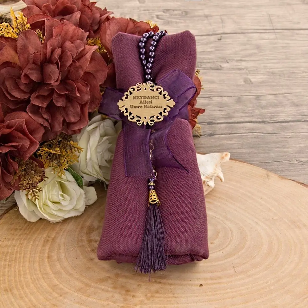 

Gift Shawl - Pearl Rosary - Personalized Plexiglass - Embellished with Ribbon Package Islamic Muslim Ramadan Eid Islam 2022