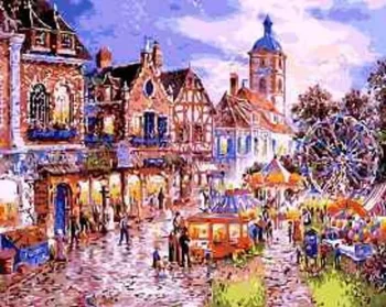 

Painting by Numbers Premium: Park with атракционами