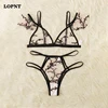 LOPNT Sexy  Bralette 3/4 Cup Bra Sets Underwear For Women Wire Free Thin Lingerie Set Breathable Comfortable intimates bras set ► Photo 2/6