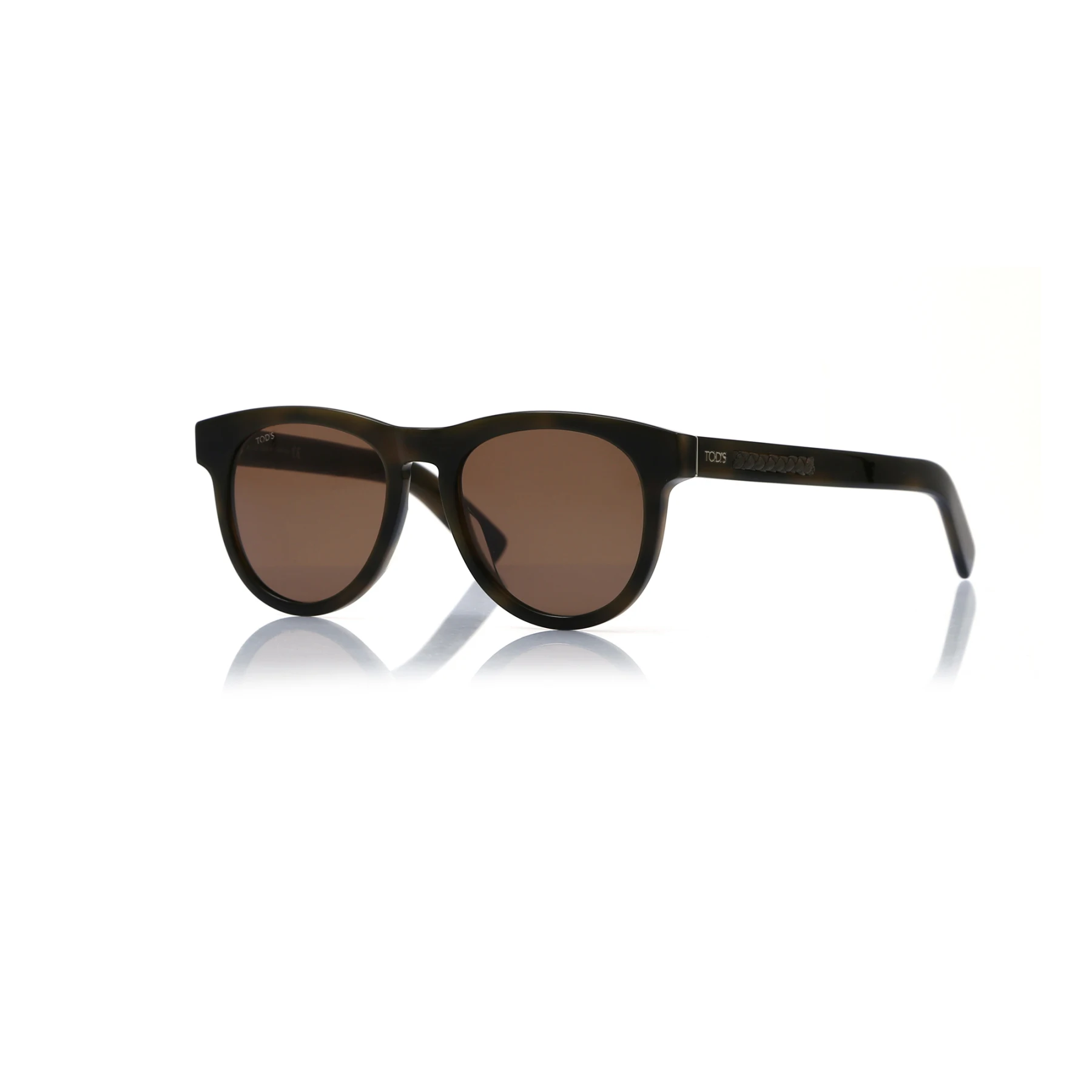 

Unisex sunglasses to 0244 55e bone Brown organic oval aval 52-19-145 tods