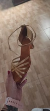 Zapatos de salón de baile latino para mujeres/niñas/señoras, Tango y Salsa, tacón alto, satén, Blanco PU, rojo, profesional, nuevo