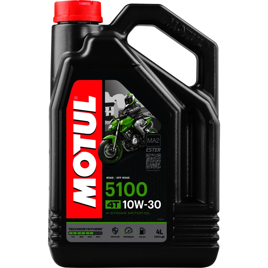 Motul 104063-Olio Motore Per Moto 5100 10 W30 4T 1L Esteri Lubrificanti