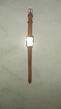 Reloj de cuarzo rectangular para mujer, cronógrafo de pulsera sencillo y a la moda, Casual, de cuero, color marrón, 2019