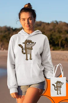 

Angemiel Wear Sneaked Gülen Rigby White Women 'S Hooded Sweatshirt Bags Kombin