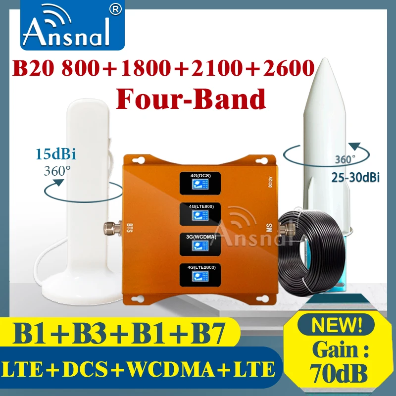 New!! B20 800 1800 2100 2600Mhz Four-Band Cellular