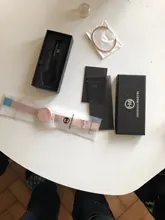 La Rosa Oro 1 Set pulsera reloj del cuarzo de Japón creativo diseño impermeable de malla de acero inoxidable relojes reloj femenino