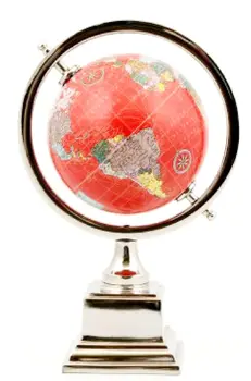 

Red World Map Globe - 5 Inch Decorative World Map