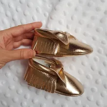 Zapatos de bebé para niño recién nacido, primeros pasos, suela de piel sintética, flecos de lazada de Princesa, zapatos de cuna para bebé, mocasines informales