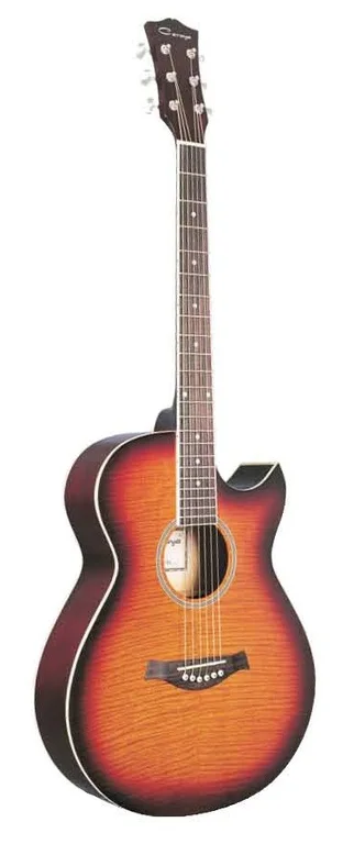F531-BS Акустическая гитара, с вырезом, санберст, Caraya