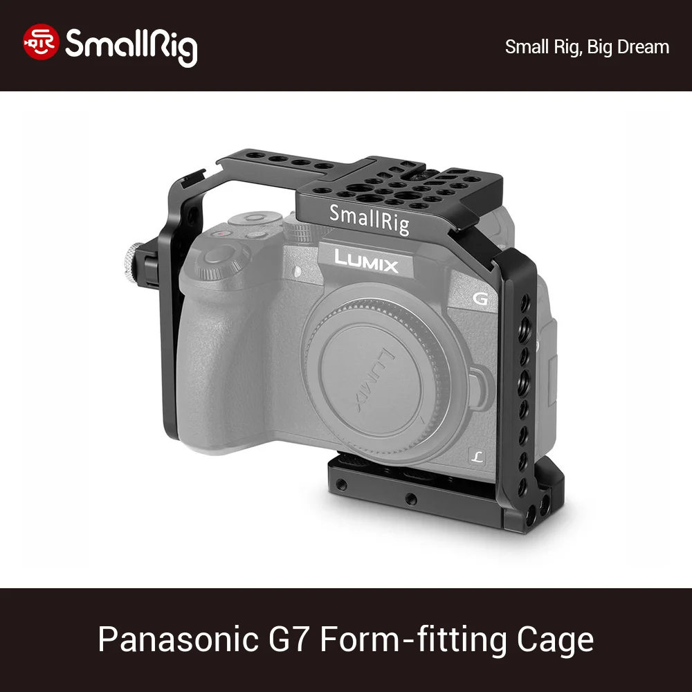 SmallRig для камеры Panasonic Lumix DMC G7 с зажимом кабеля HDMI + Холодный башмак крепление Nato Rail