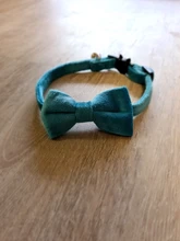 Collar de gato de terciopelo con lazo liso para cachorro, Chihuahua, con campana, hebilla de seguridad ajustable, pajarita para gatos, accesorios para mascotas