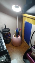 Pen-Holder Desk-Lamp Book Read-Light Dimming Bedside Home-Decor Pink Eye-Protect Touch