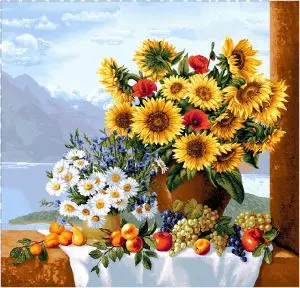 

Tapestry "still life Provence" (70x70) in a single frame