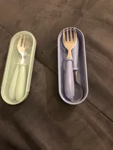 Bebé Gadgets vajilla conjunto niños utensilios de acero inoxidable niño vajilla cubiertos de dibujos animados bebé comida tenedor cuchara de alimentación