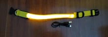 Collar con luces LED para perro, collar de luz recargable por USB, ideal para usar de noche al aire libre, accesorio de seguridad para mascota
