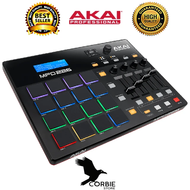 Akai Professional mpd226 USBパッドコントローラーdj機器 - AliExpress