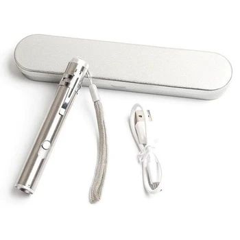 

Mini USB charging LED laser purple light 3 in 1 flashlight