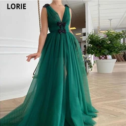 LORIE Dotted Tulle With Embroidered Butterflies Evening Dresses 2021 Celadon Green Prom Dresses Vestidos De Festa Abendkleider