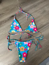 Rinabe-Bikini con estampado Floral para mujer, traje de baño de dos piezas con estampado Floral, cintura baja, 2021