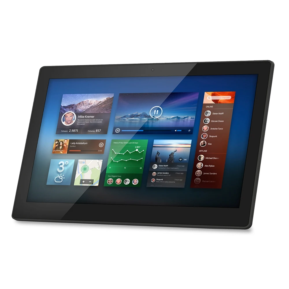 Обновлено-11,6 дюймовый Android 8,0 розничный планшетный ПК с POE(1920*1080, RK3288, 2 Гб DDR3, 1 Гб памяти, wifi, RJ45, HDMIout, BT, VESA, cam