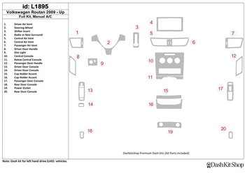

Interior lining for Volkswagen Routan 2009-UP. Set L1895.
