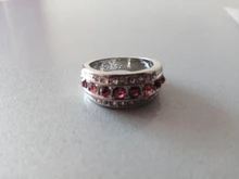 Anillo de Plata de Ley 925 de lujo para mujeres y niñas con incrustaciones de cristal redondo y colorido para fiestas de club nocturno joyería de moda