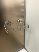 Shelf Towel-Holder Sucker-Organizer Storage-Basket Vacuum-Suction-Cup Bathroom-Wall Stainless-Steel