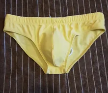 Bañador de talla grande bolsa bulto para hombre, ropa de baño Sexy de realce, bañadores impermeables