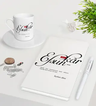 

Personalized Mânâ Efsunkâr White Notebook Pen Turkish coffee Cup Seti-1