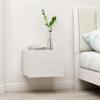 

Nightstands White 2 PCs 40x30x30 cm in particleboard tables