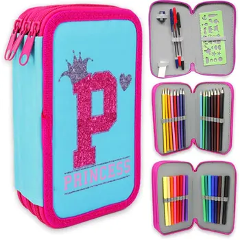 

Starplast, Case Plumier School, 3 compartments, 16 Pencils de Colores, 16 Highlighters de Colores, rule, pencil sharpening, rubber gum