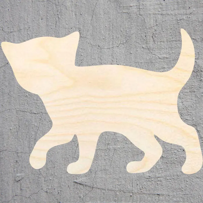 

kitten silhouette Laser Cut Out Wood Shape Craft Supply Unfinished Cut Art Projects Craft Decoration Gift Decoupage Ornamente